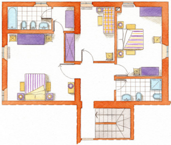 Grundriss 1. Stock -  Bibbona