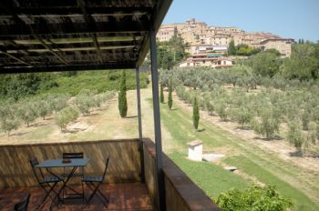 Terrasse mit Blick auf Casale Marittimo
